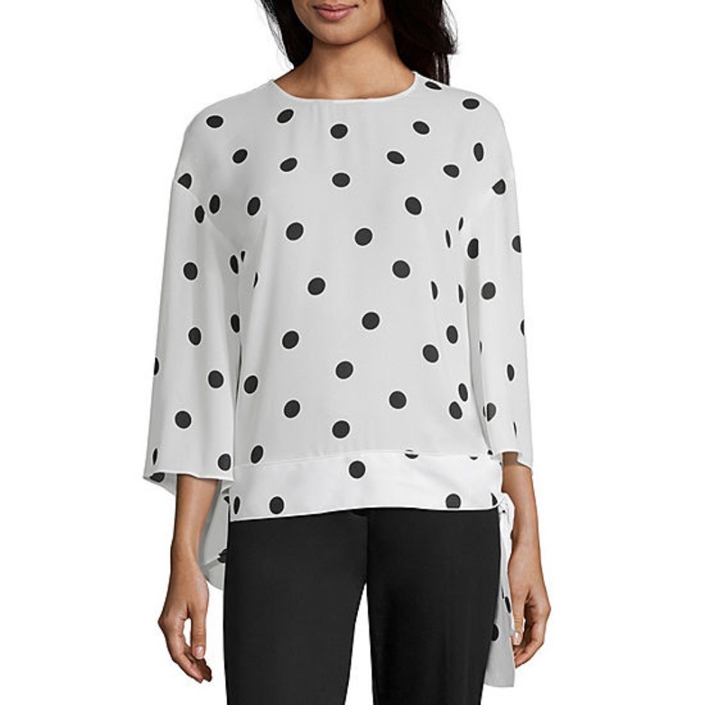 Worthington Bell Sleeve Side Tie Top